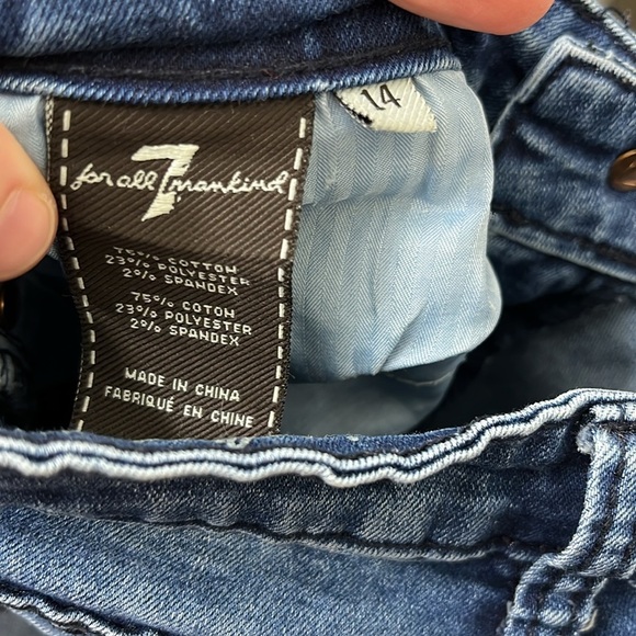 7 For All Mankind Girls Ripped Skinny Boyfriend Jeans - Picture 4 of 4